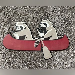 Raccoon’s In A Canoe Wall Decor